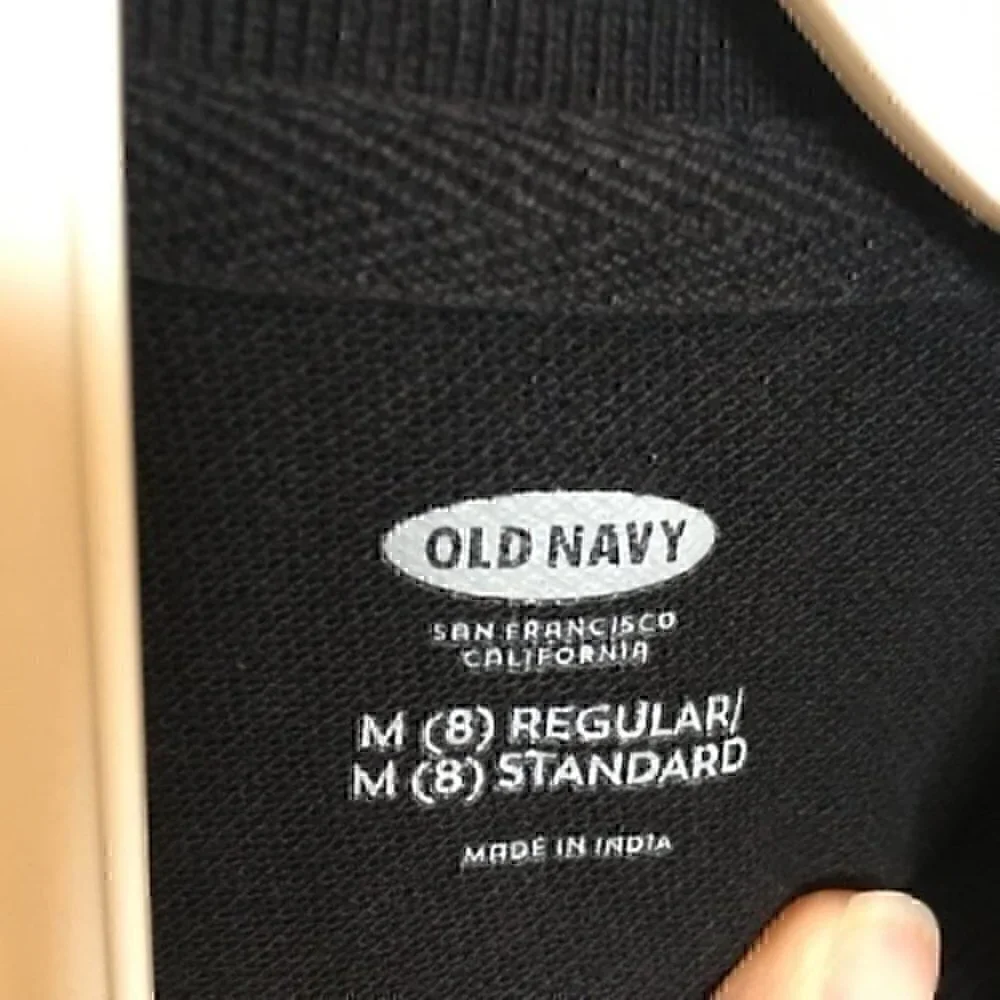 Boys size medium 8 Old Navy black polo